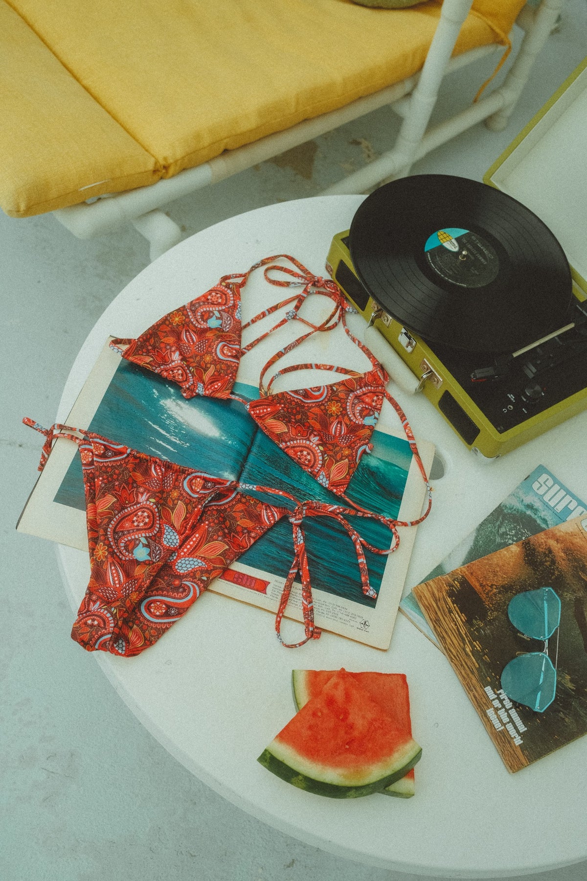 Goldie String Bikini Bottom in Paisley